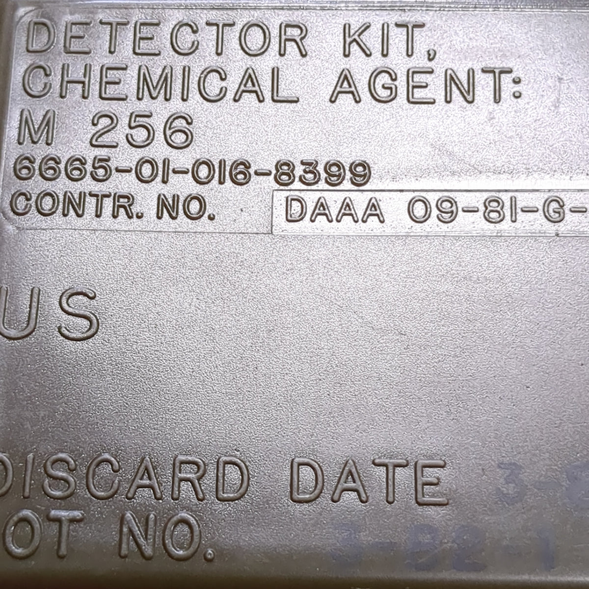 US Army M256A1 Chemical Detector Kit Complete in Box (11cc09)