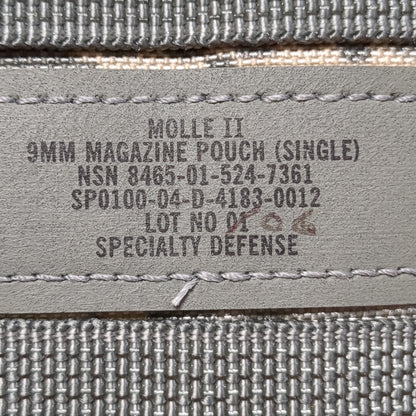 LOT of 2 US Army Single Hold 9mm Magazine Pouch UCP ACU Molle II Good Condition (ACU-APR389)