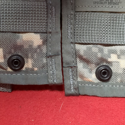 LOT of 2 US Army Single Hold 9mm Magazine Pouch UCP ACU Molle II Good Condition (ACU-APR389)