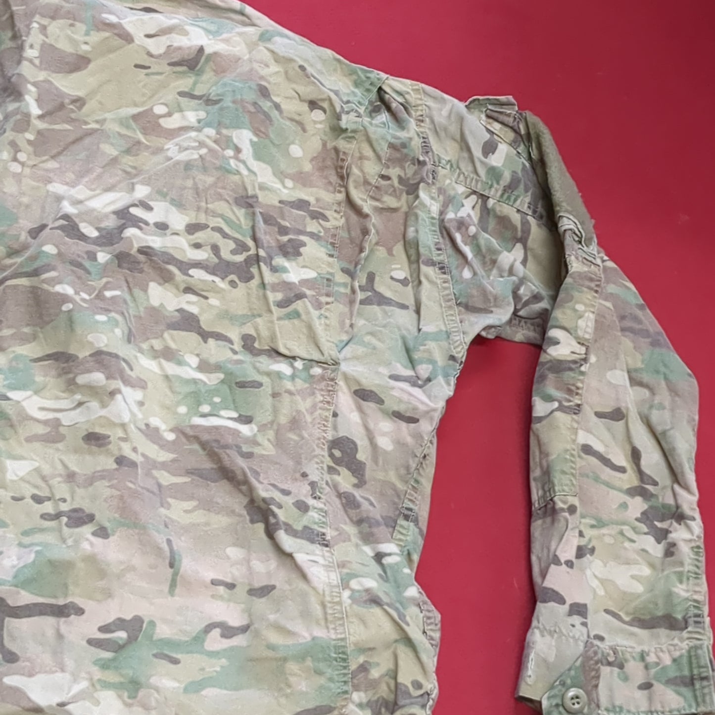 SET of US Army MEDIUM REGULAR Top/M Short Pants Multicam OCP Uniform FRAC Top Pants Used (fc06-APR457)