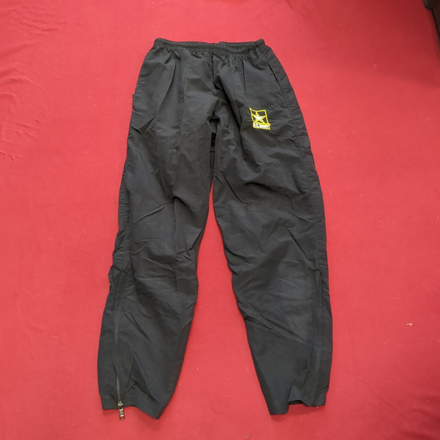 US Army Black Gold Pants Cold Weather APFU PT Uniform Small/Regular Excellent Condition (fb07-APR467)