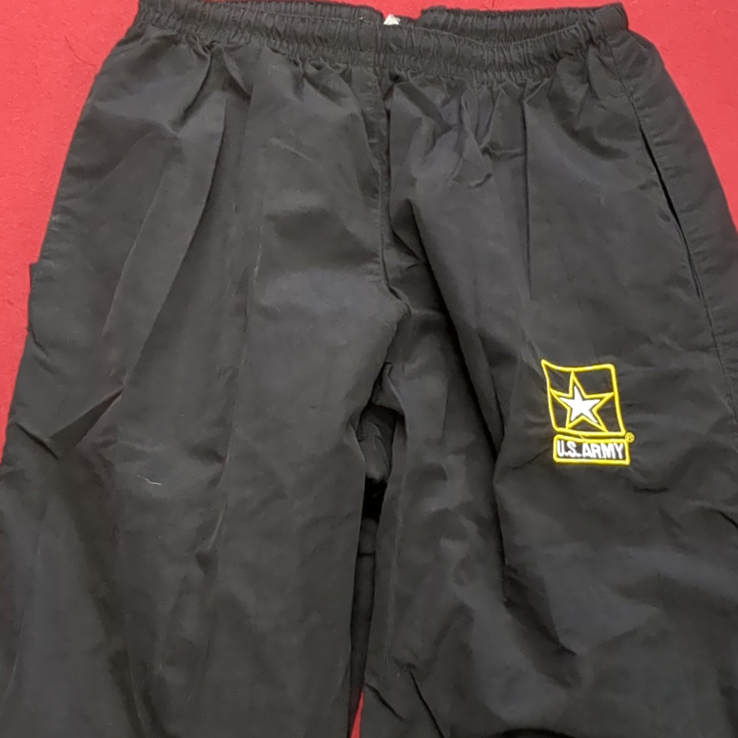 US Army Black Gold Pants Cold Weather APFU PT Uniform Small/Regular Excellent Condition (fb07-APR467)