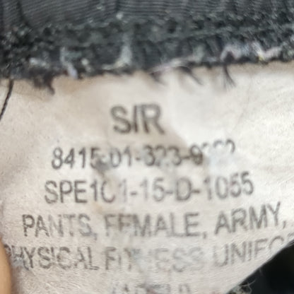 US Army Black Gold Pants Cold Weather APFU PT Uniform Small/Regular Excellent Condition (fb07-APR467)