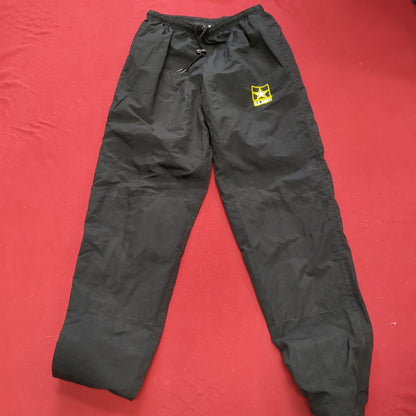 US Army Black Gold Pants Cold Weather APFU PT Uniform Medium Long Excellent Condition (fb07-APR468)