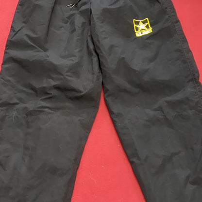 US Army Black Gold Pants Cold Weather APFU PT Uniform Medium Long Excellent Condition (fb07-APR468)