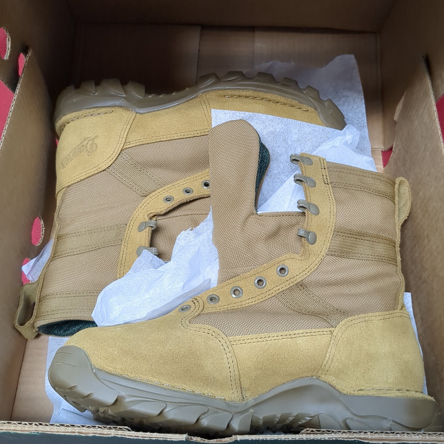 NOS Danner 8 Regular Rivot TFX 8" Coyote 1200G Thinsulate Gore-tex GTX Boots (b# ws-MAY84)