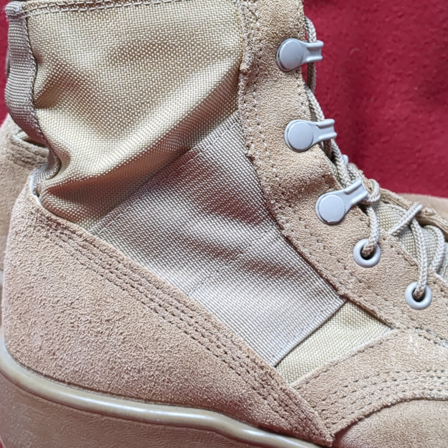 US Army 6 R Standard Issue Hot Weather Combat Boots Coyote 499 Tan (10g 12n- db13-MAY96)