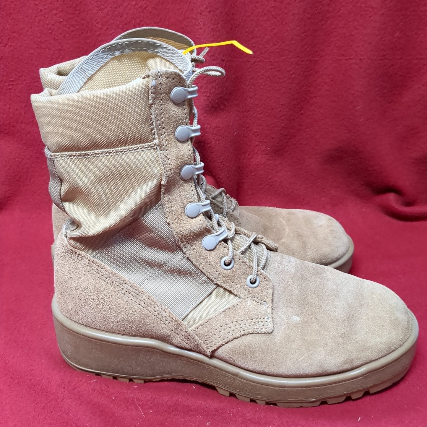 US Army 6 R Standard Issue Hot Weather Combat Boots Coyote 499 Tan (10g 12n- db13-MAY96)