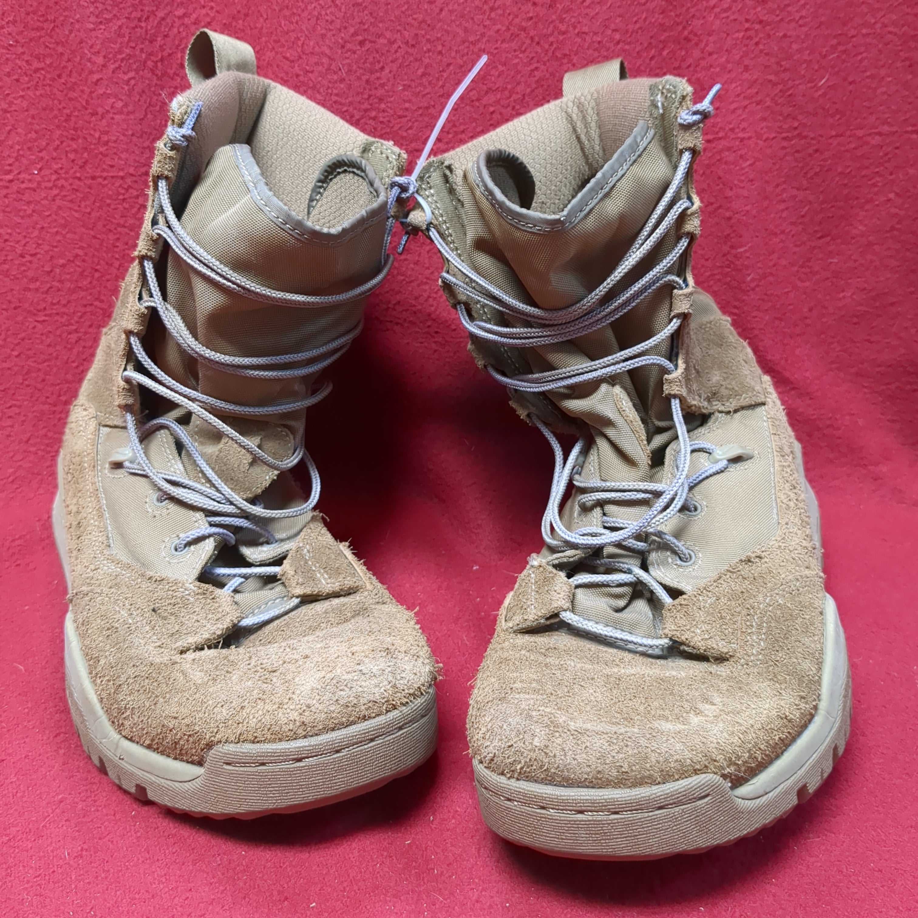 US Army Hot Weather Nike Combat Boots Desert Sand Size 7 cb2 MAY100 Gibsons Tactical Tavern