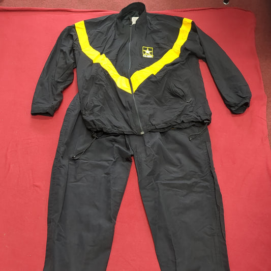 SET of APFU Large Regular Jacket Pants Black Gold Cold Weather Good Condition (fb07-MAY188)