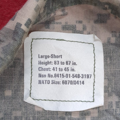 NOS US Army ACU Combat Uniform Top Large Short UCP Digital Used (fb16-MAY195)