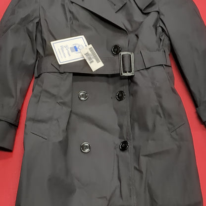 NWT US Army 10S Black All-Weather Overcoat Dress Uniform (j29-MAY308)