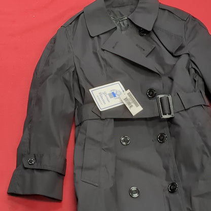 NWT US Army 10S Black All-Weather Overcoat Dress Uniform (j29-MAY308)