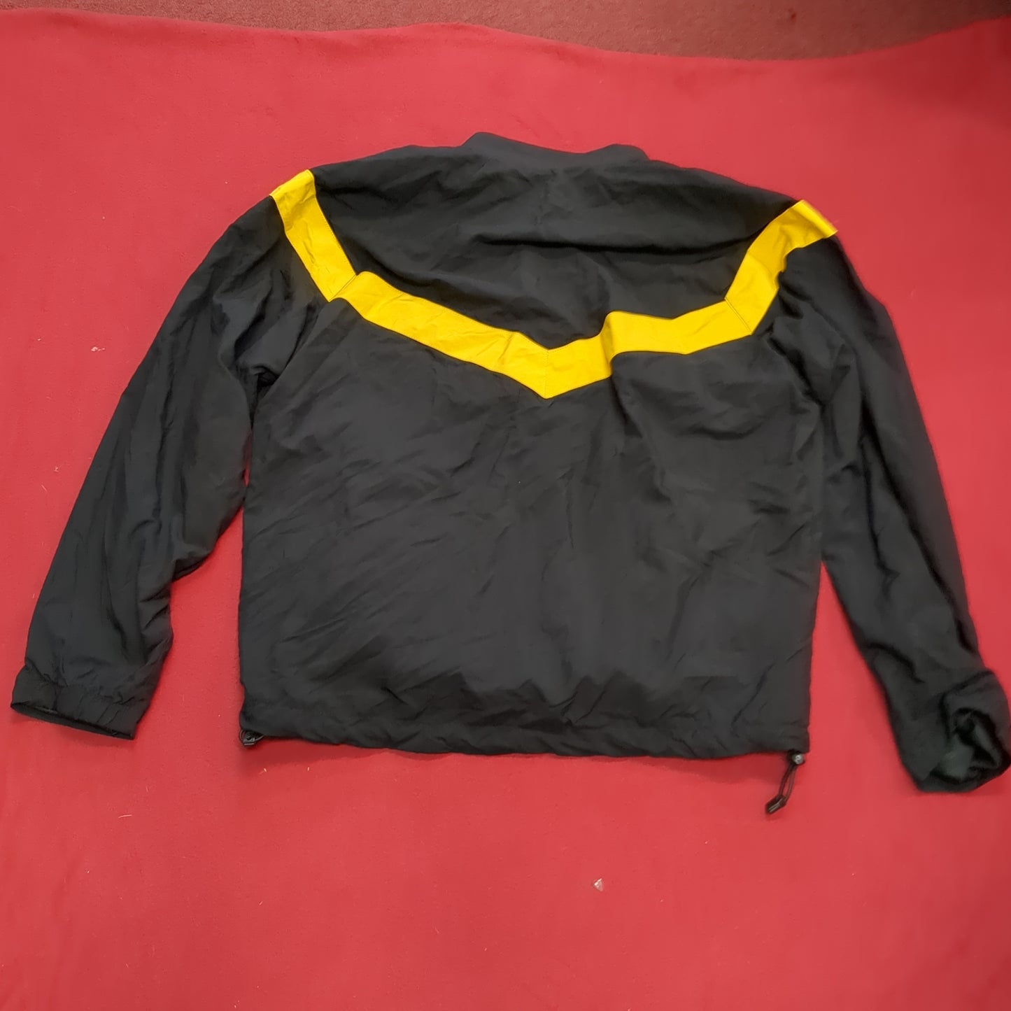 US Army Small Regular PT Jacket Black Gold APFU Uniform Excellent Condition (MAY332)