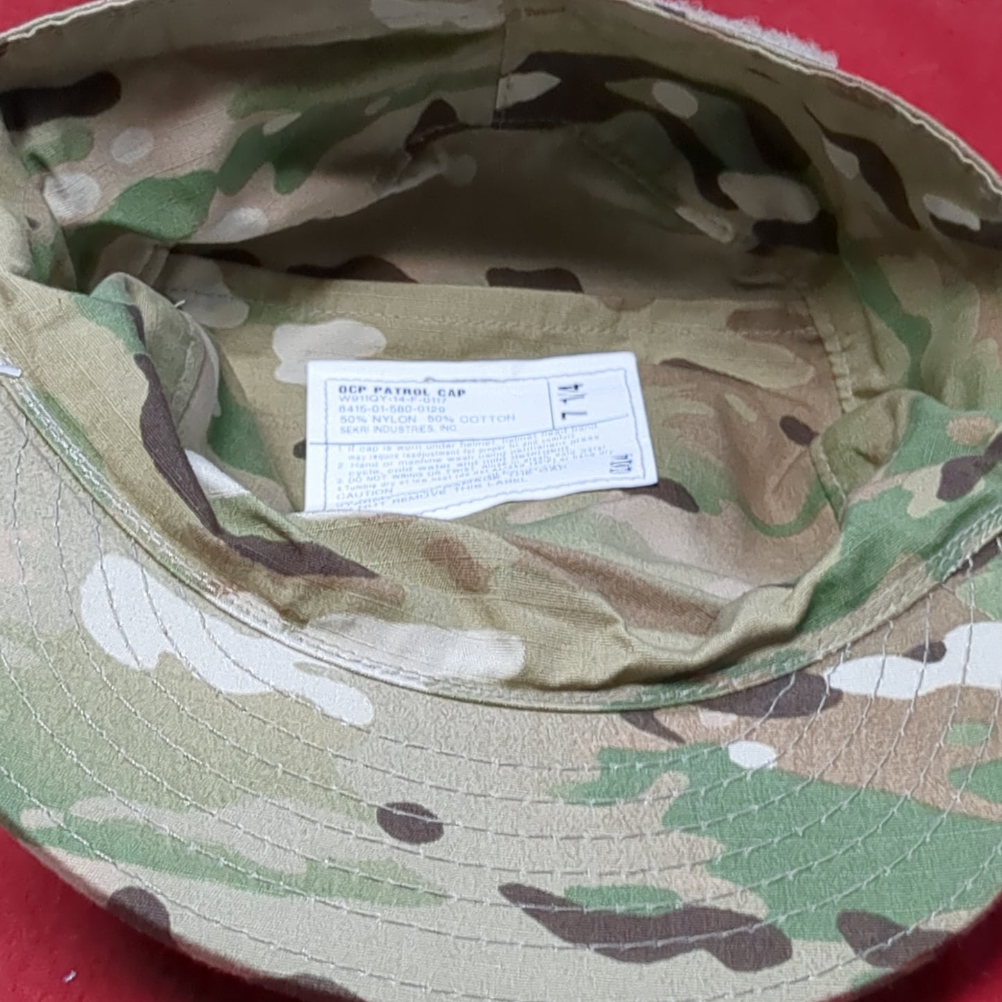 NWT 7 1/4 US Army Issued Patrol Cap PC OCP w Name Velcro Strip (aa08-JUN43)