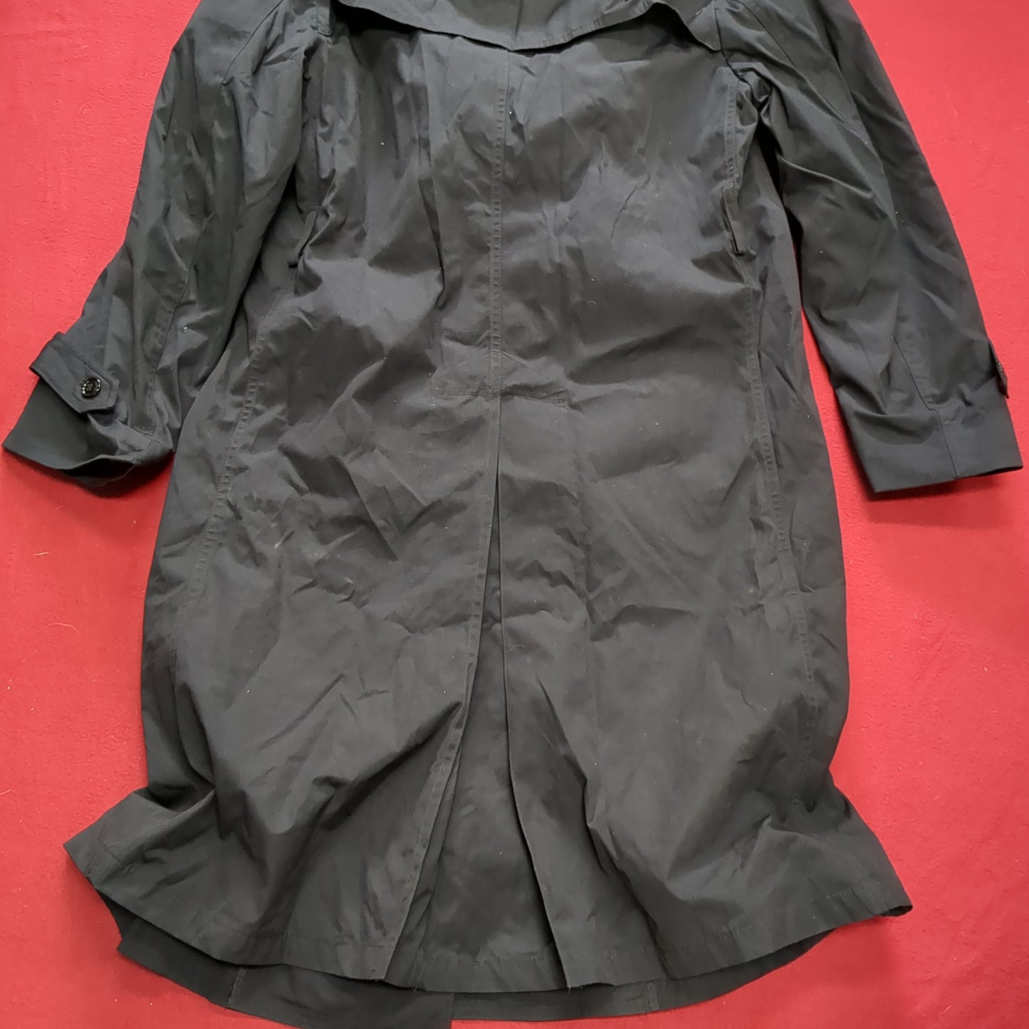 US Army 38 Regular Black All-Weather Overcoat Dress Uniform Good Condition (24G JN-JUN82)