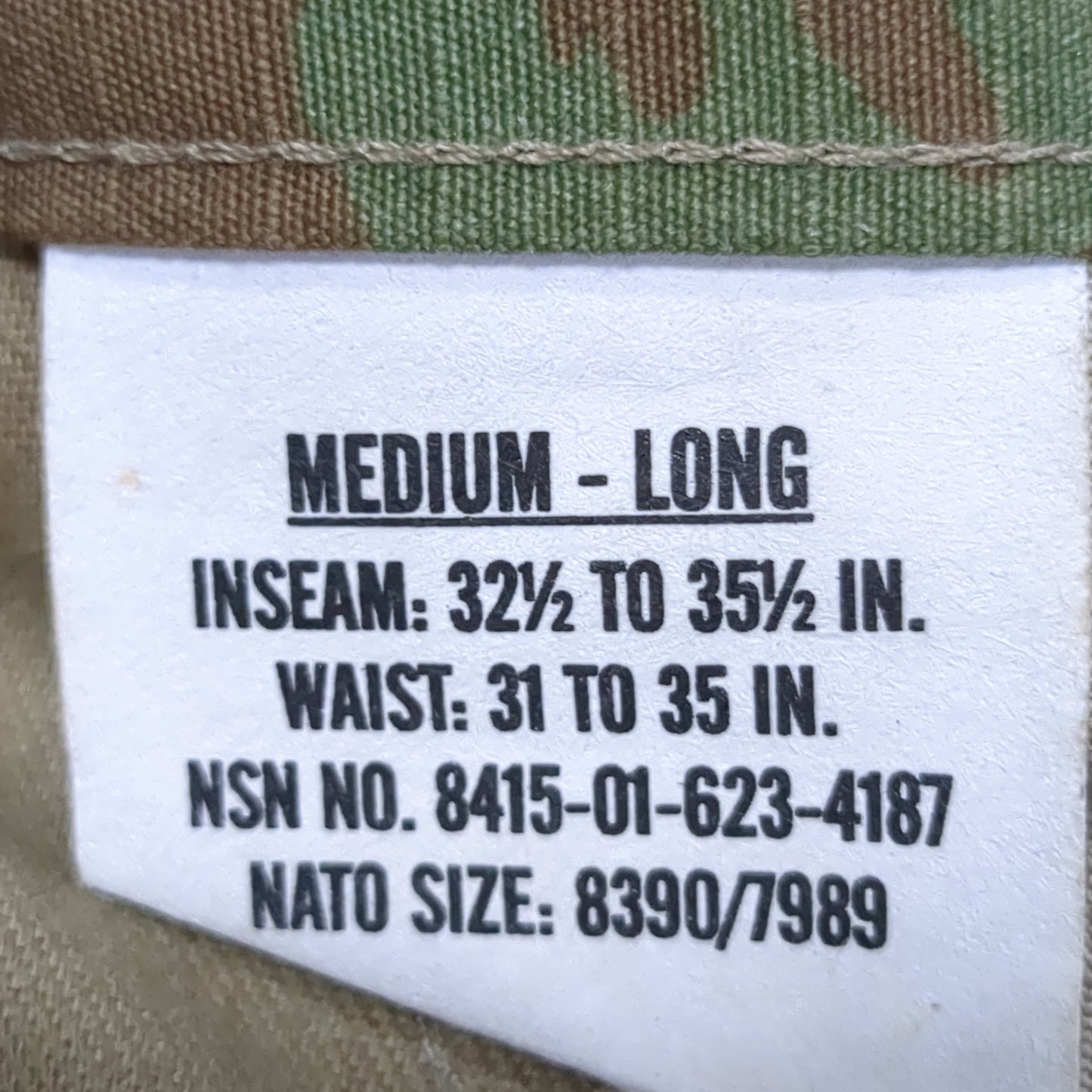 SET of US Army Medium Long Traditional OCP Uniform Top Pants Air Force Good Condition (fc07-JUL41)