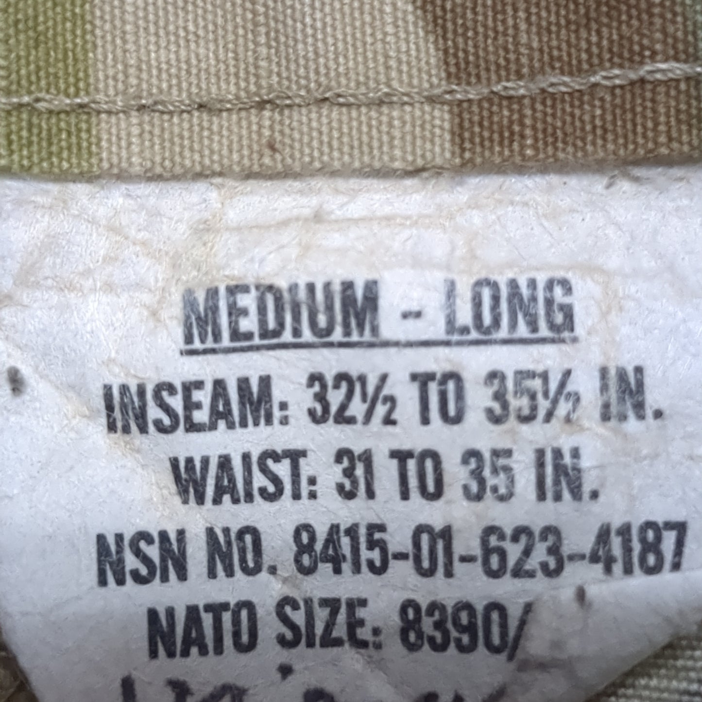 SET of US Army Medium Long Traditional OCP Uniform Top Pants Air Force Good Condition (OCP3- fa17-JUL43)