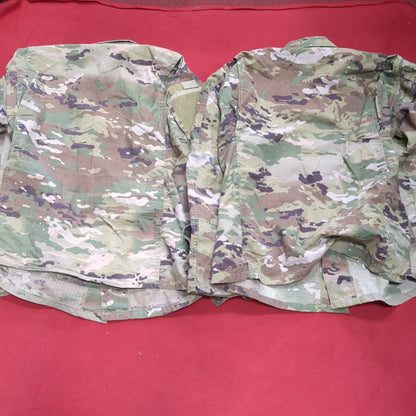 *Lot of Two* US Army MEDIUM REGULAR Multicam OCP Uniform FRAC Top Used (fc05-JUL57)