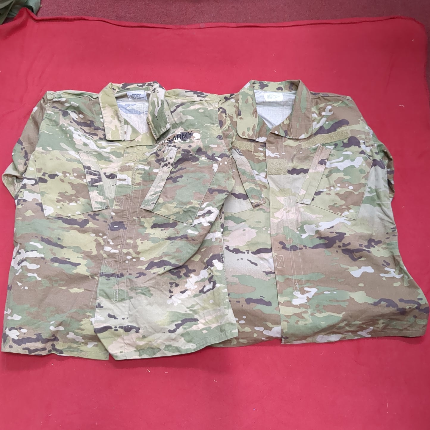 Lot of Two* US Army MEDIUM REGULAR Traditional OCP Uniform Top Air Force Used (fc05-JUL58)