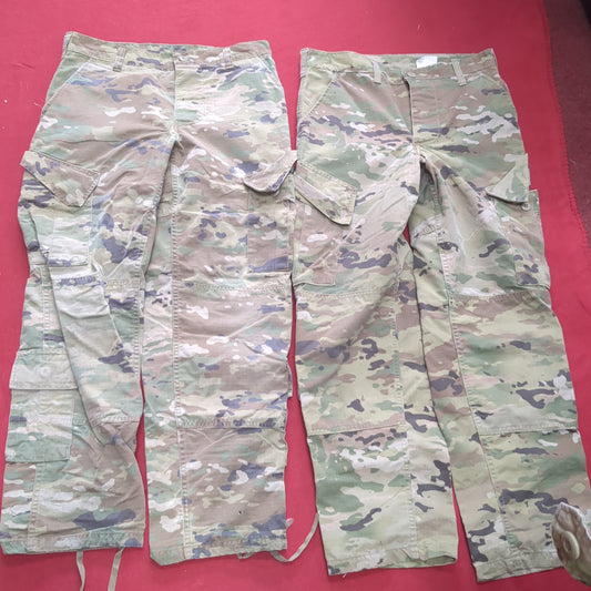 Lot of Two* US Army Small Short Traditional OCP Uniform Pants Air Force Used (OCP11- ea07-JUL119)