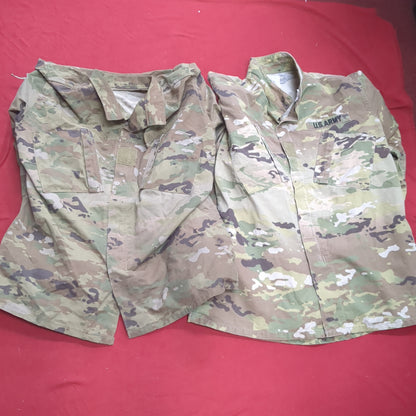 Lot of Two* US Army LARGE LONG Traditional OCP Uniform Top Air Force Used (OCP11- ea07-JUL123)