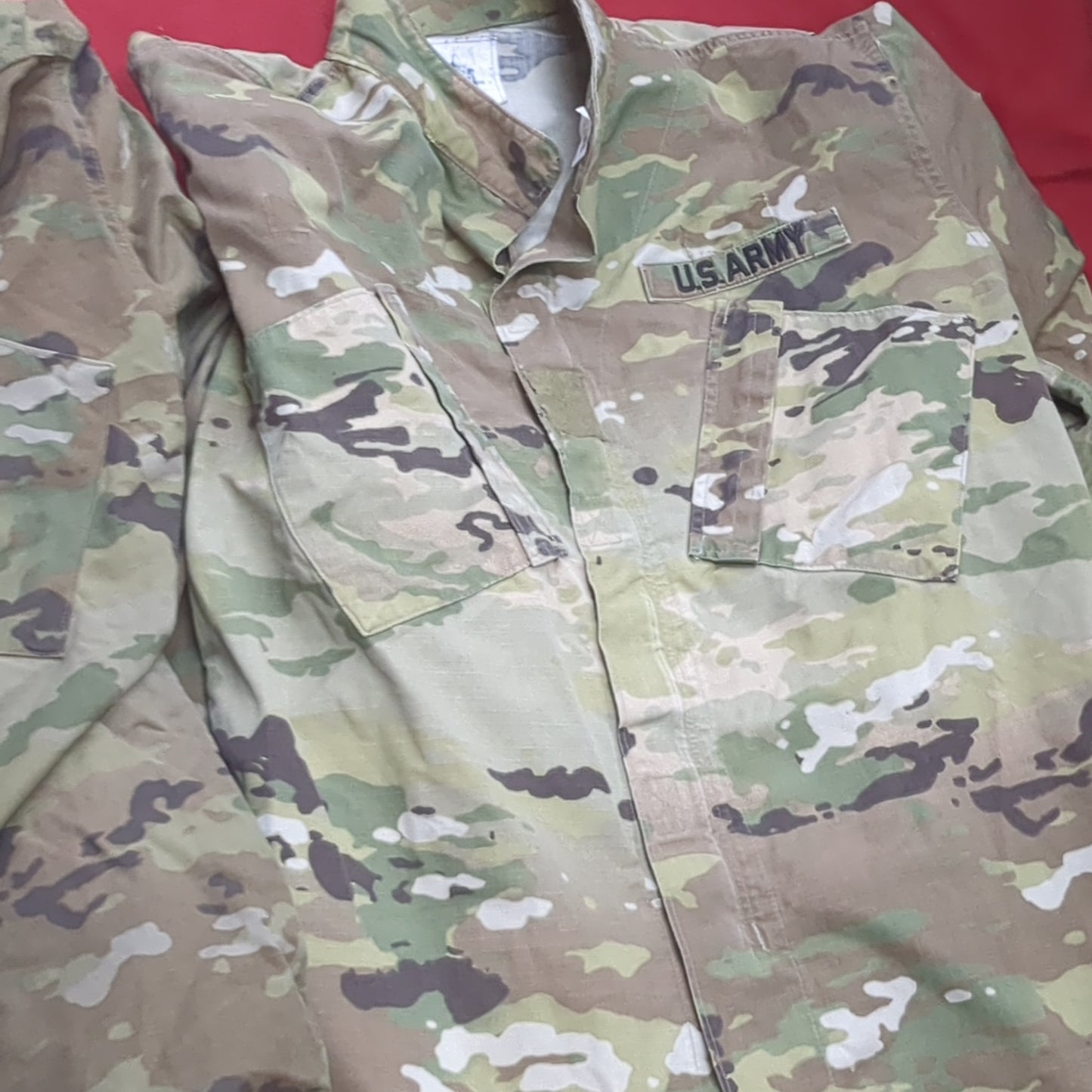 Lot of Two* US Army LARGE LONG Traditional OCP Uniform Top Air Force Used (OCP11- ea07-JUL123)