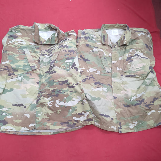 Lot of Two* US Army LARGE LONG Traditional OCP Uniform Top Air Force Good (OCP11- ea07-JUL124)