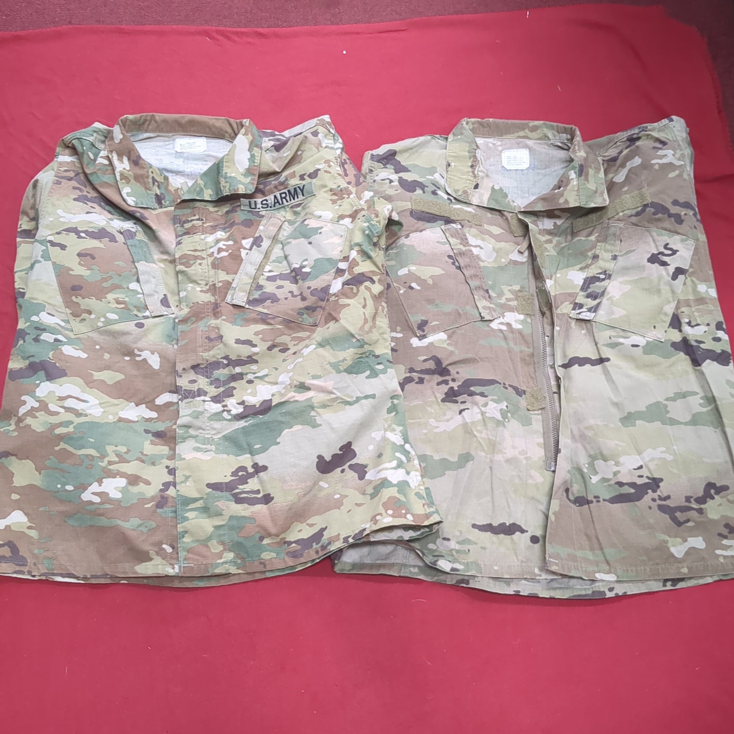 Lot of Two* US Army LARGE LONG Traditional OCP Uniform Top Air Force Used (OCP11- ea07-JUL125)