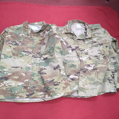 Lot of Two* US Army LARGE LONG Traditional OCP Uniform Top Air Force Used (OCP11- ea07-JUL126)