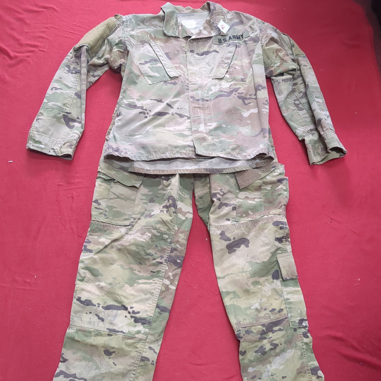 SET of US Army Small Short Traditional OCP Uniform Top Pants Air Force Good Condition (OCP10- ea06-JUL144)