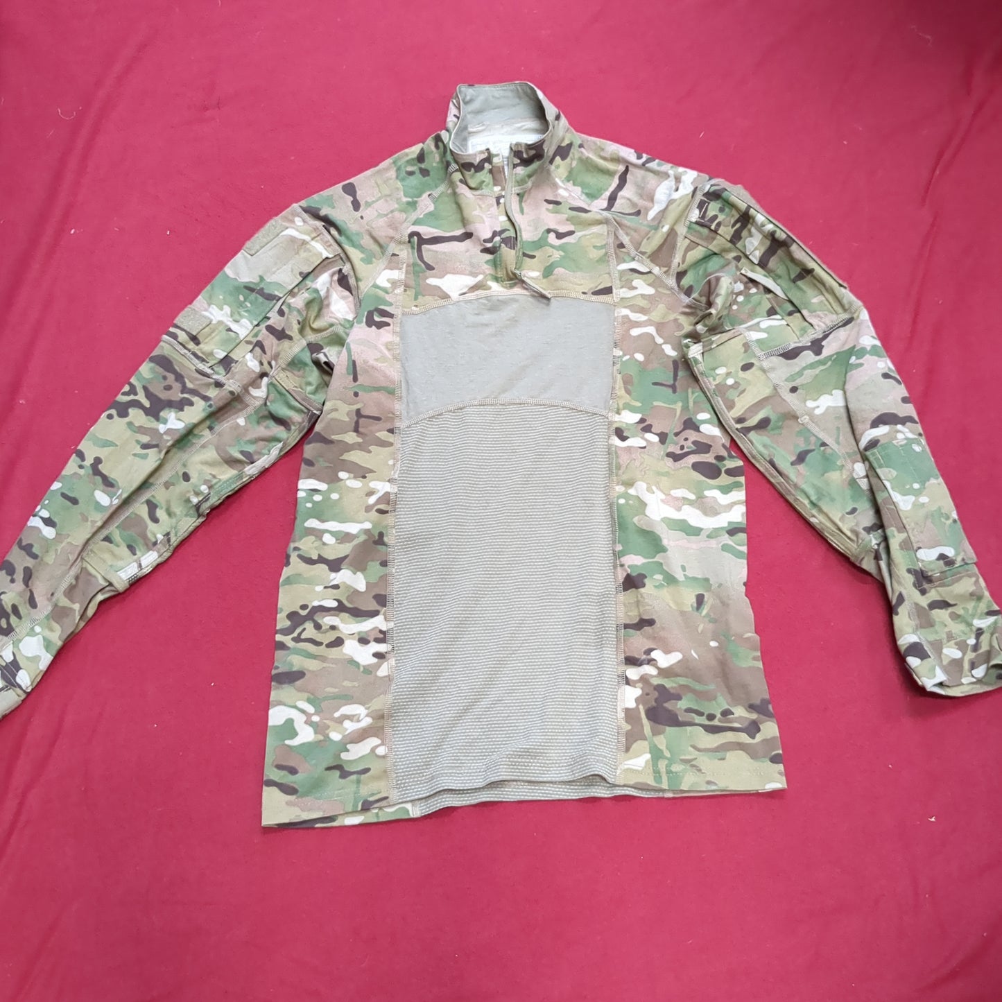 US Army Medium 1/4 Quarter Zip Type 2 Combat OCP Multicam FRAC Top Shirt (cso- fa10-JUL218)