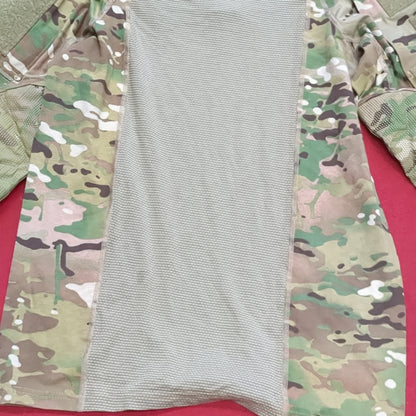 US Army Medium 1/4 Quarter Zip Type 2 Combat OCP Multicam FRAC Top Shirt (cso- fa10-JUL218)