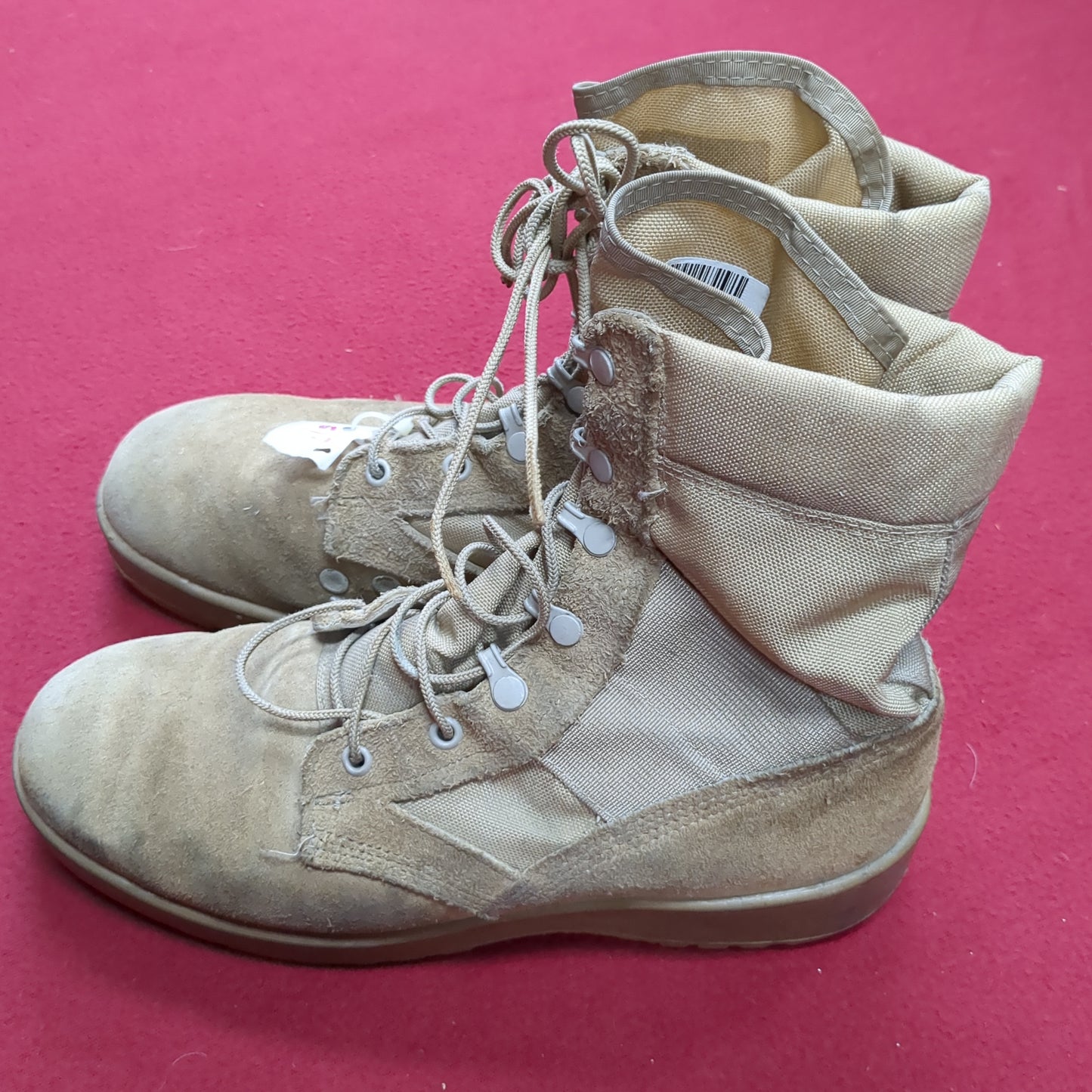 US Army 9.5 R Standard Issue Hot Weather Combat Boots Coyote 499 Tan (cb01-JUL233)