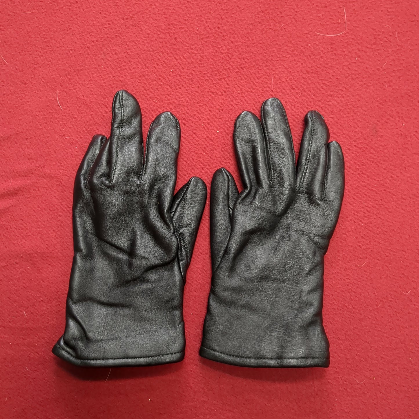 NEW - US Army Size 5 Men's/Women's Dress Black Leather Gloves (42cr- cb3-JUL252)