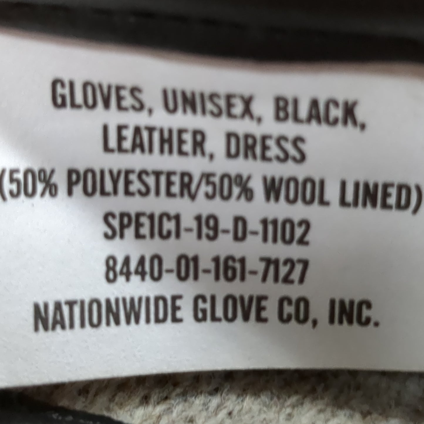 NEW - US Army Size 5 Men's/Women's Dress Black Leather Gloves (42cr- cb3-JUL252)