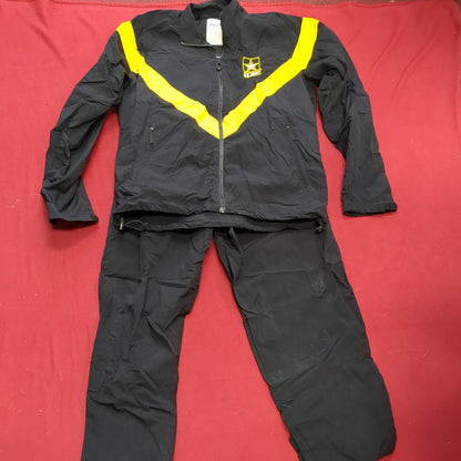 SET of APFU Small Long Jacket Pants Black Gold Cold Weather Good Condition (fb10-JUL276)