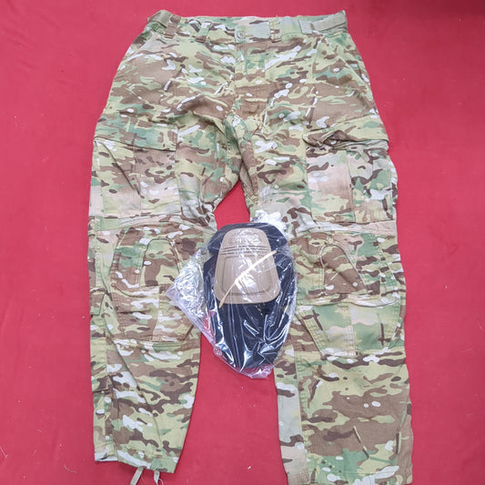 US Army Small Short Combat OCP Multicam FRAC Pants w/ Knee Pads Excellent Condition (ocp1- fa19-MAR65)