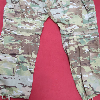 US Army Small Short Combat OCP Multicam FRAC Pants w/ Knee Pads Excellent Condition (ocp3- fa17-MAR05)