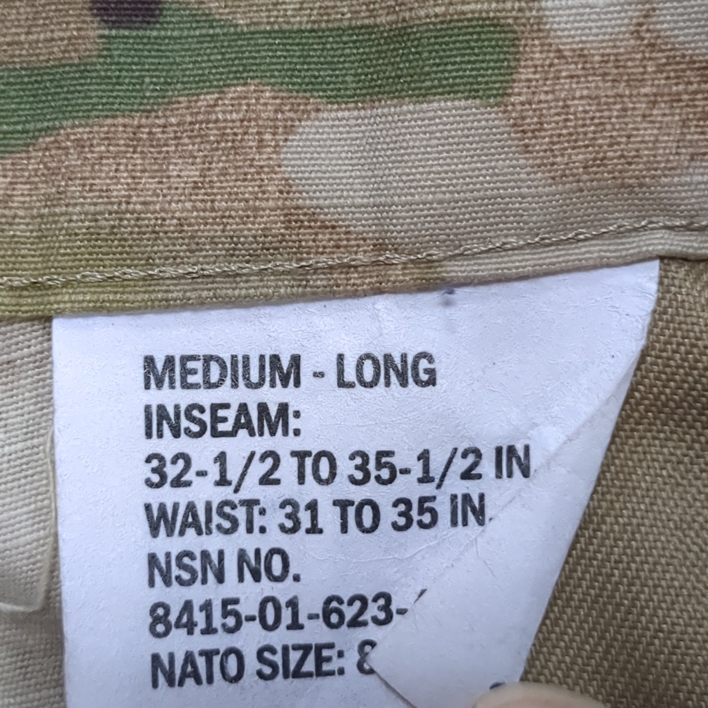 SET of US Army MEDIUM REGULAR Top / MEDIUM LONG Pants Traditional OCP Uniform Air Force (ocp12- ea08-JUL426)