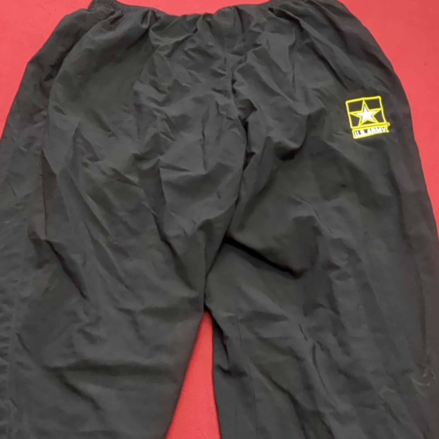 US Army Large Long PT Pants Black Gold APFU Uniform Good Condition (fb10-JUL437)