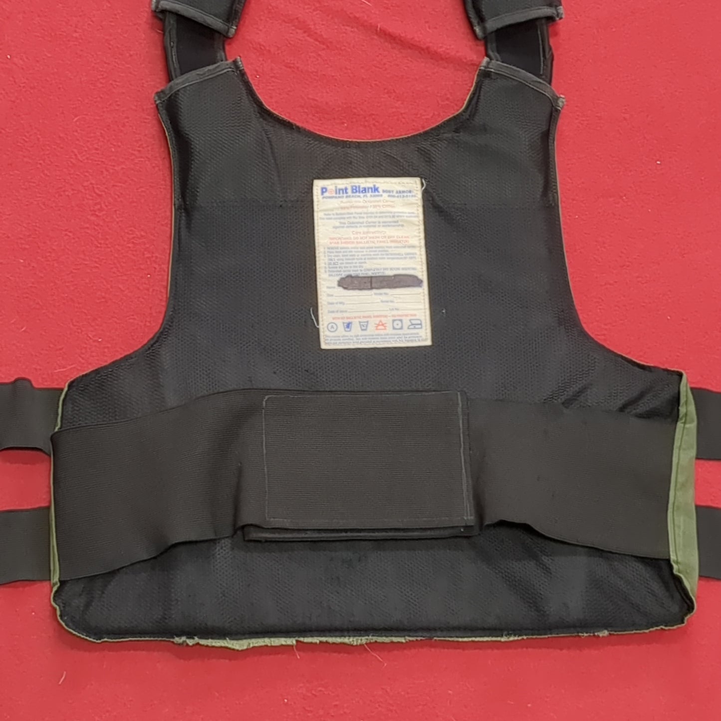 Point Blank Traditional Green Body Armor Vest W/ Soft Armor Excellent Condition (ec09-AUG32)