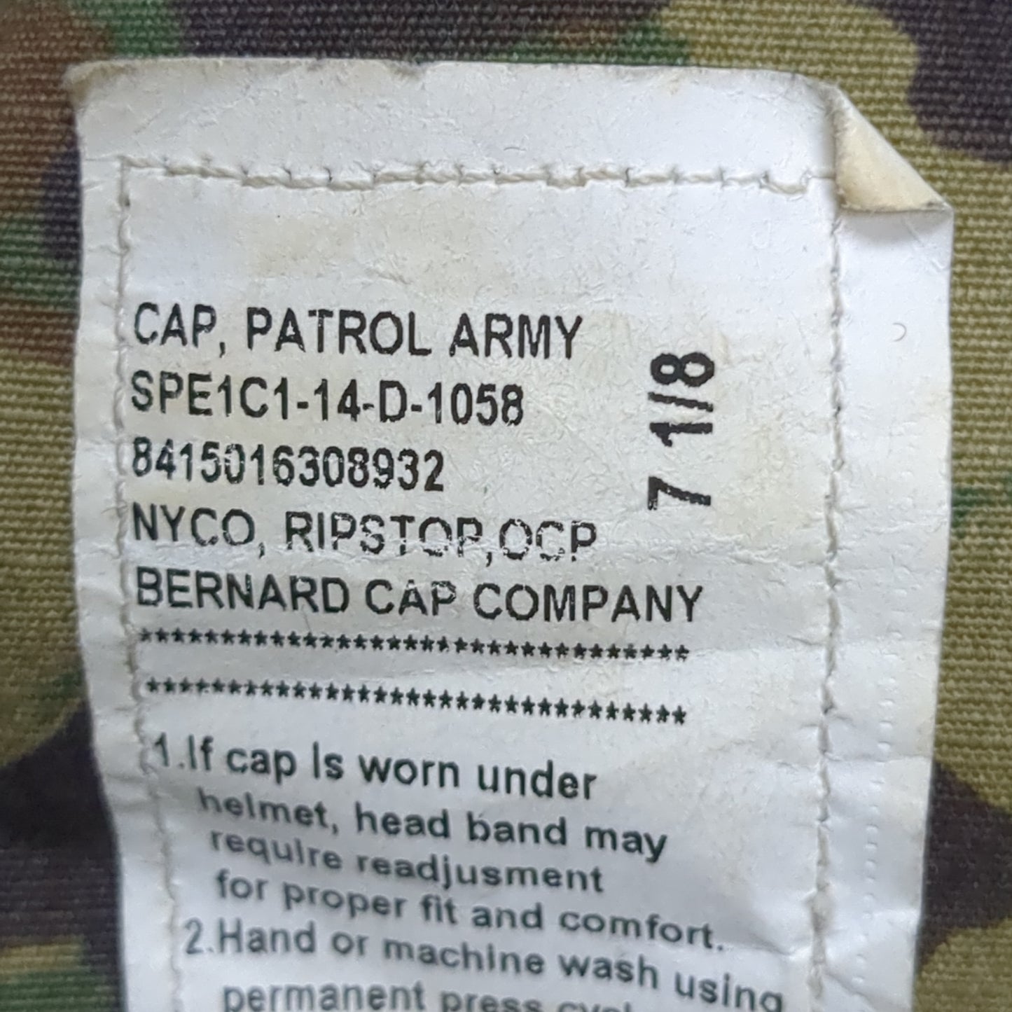 US Army 7 1/8 Patrol Cap OCP Scorpion Air Force (aa08-AUG39)