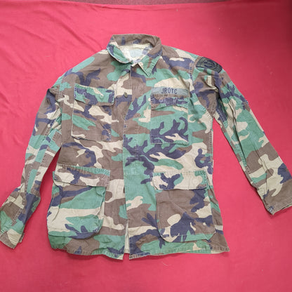 US Army JROTC Woodland Camo Blouse Size Small Long (aa09-101)