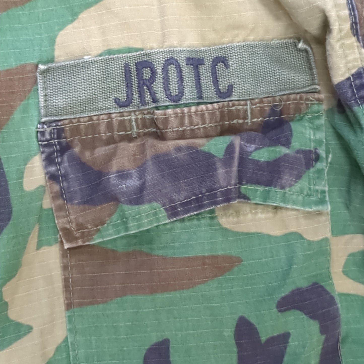 US Army JROTC Woodland Camo Blouse Size Small Long (aa09-101)