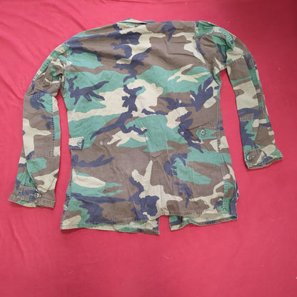 US Army JROTC Woodland Camo Blouse Size Small Long (aa09-101)