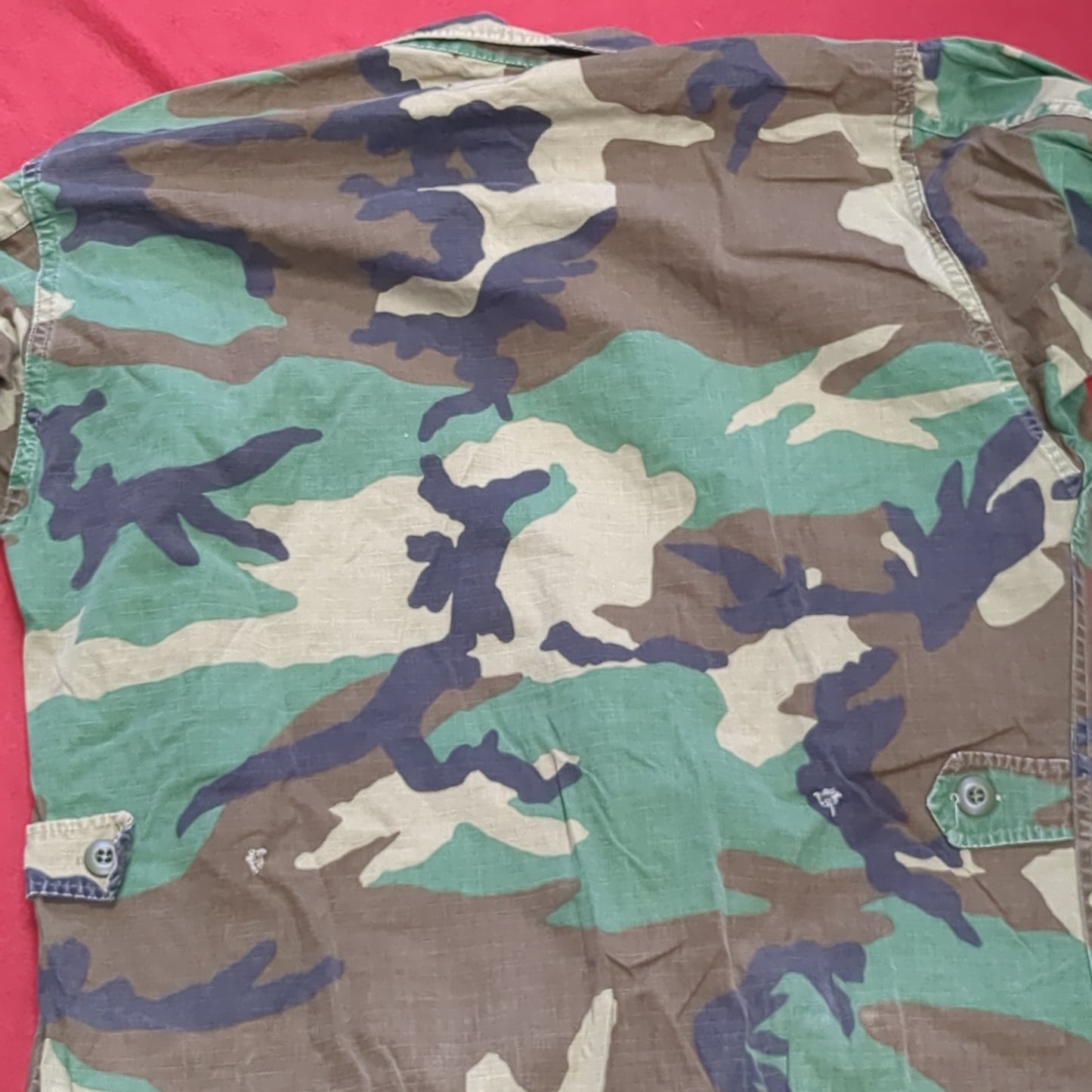 US Army JROTC Woodland Camo Blouse Size Small Long (aa09-101)