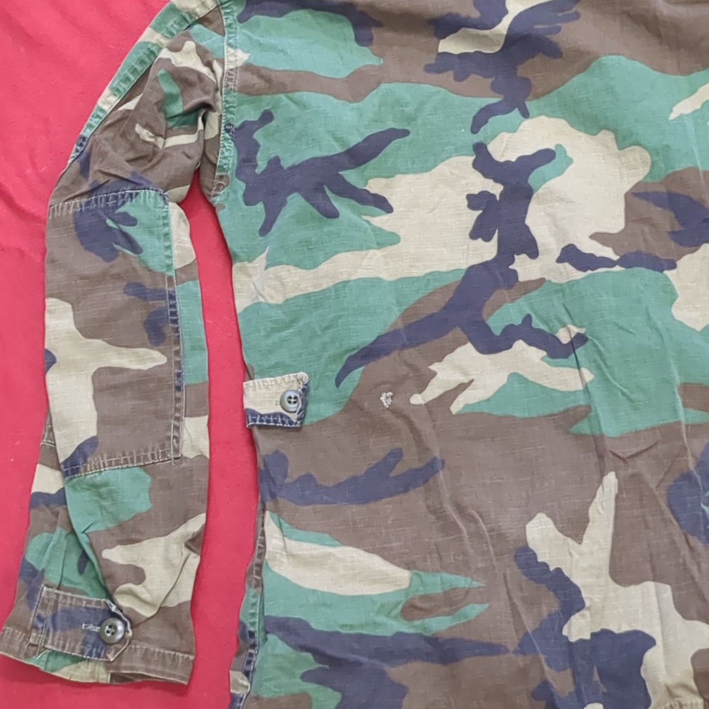 US Army JROTC Woodland Camo Blouse Size Small Long (aa09-101)