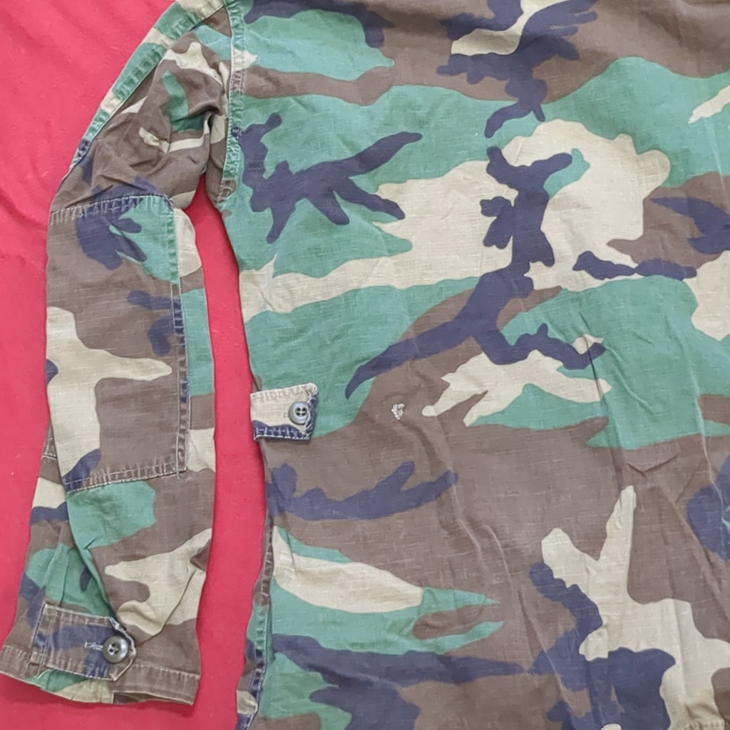 US Army JROTC Woodland Camo Blouse Size Small Long (22A101