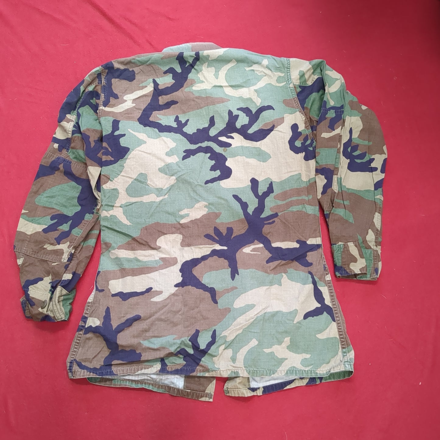 USMC Woodland Camo Blouse Size Small Long (aa09-102)